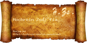 Hochrein Zsófia névjegykártya