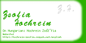 zsofia hochrein business card